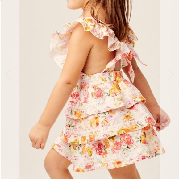 Sold 🧡lil lemons floral antique peony dress - Picture 2 of 5